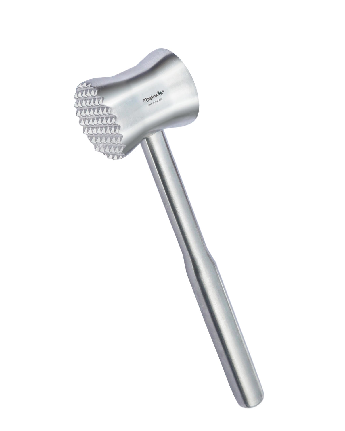 Meykers ablandador de carne, martillo de acero con cabeza doble para bistecs tiernos