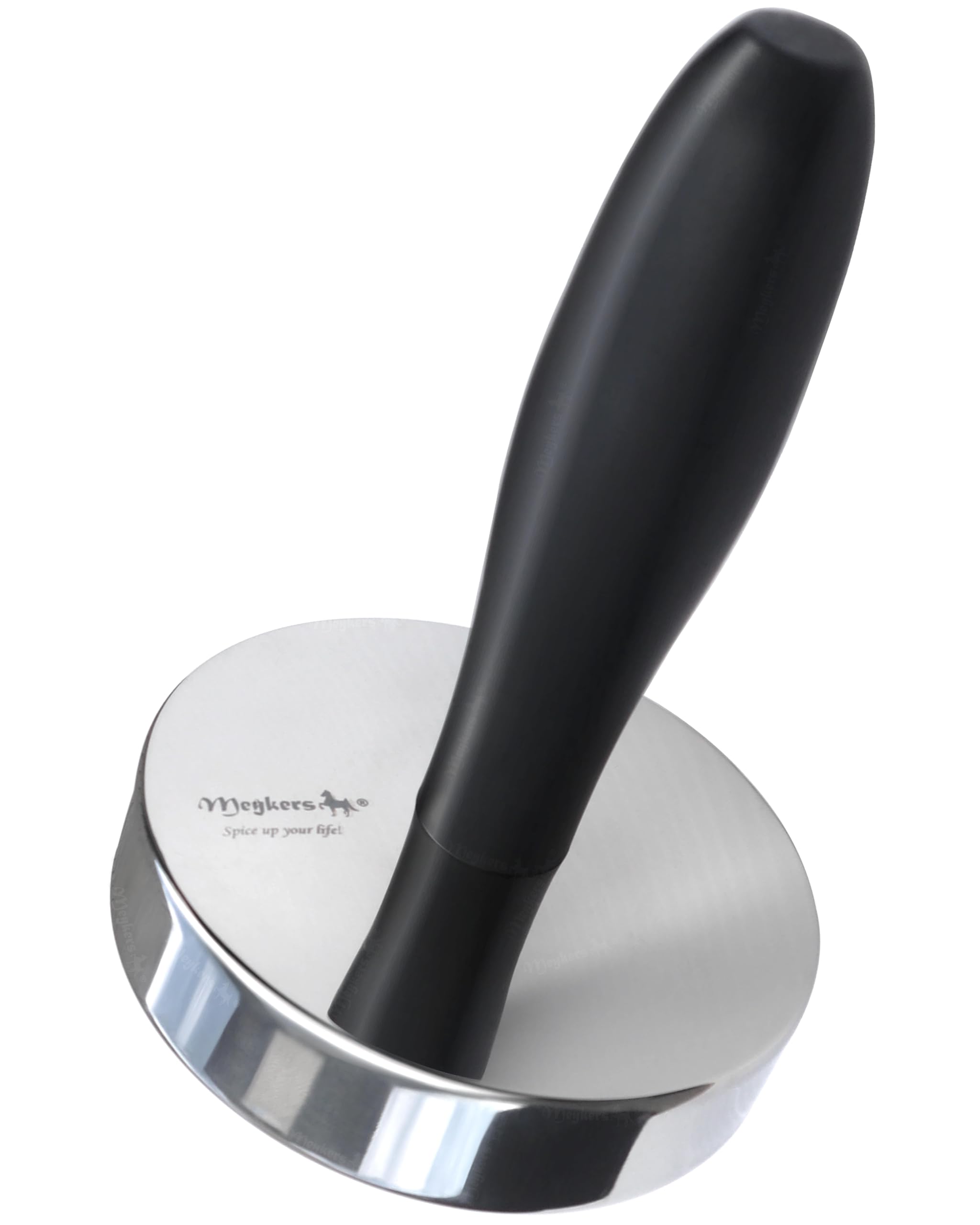 Meykers Meat Pounder Tenderizer, cuerpo inoxidable, facilita aplanar carnes con durabilidad.
