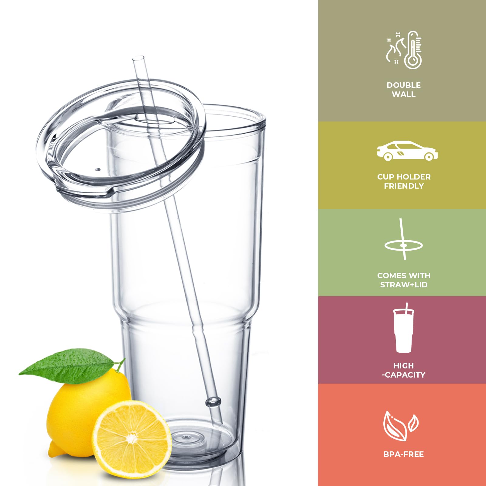 Conjunto MEWAY de 4 vasos aislados para casa y gimnasio.