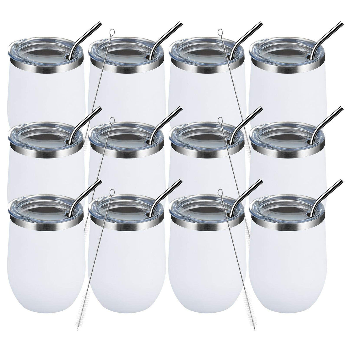 Vaso MEWAY vino sin tallo con tapa para mantener bebidas frías en viajes.