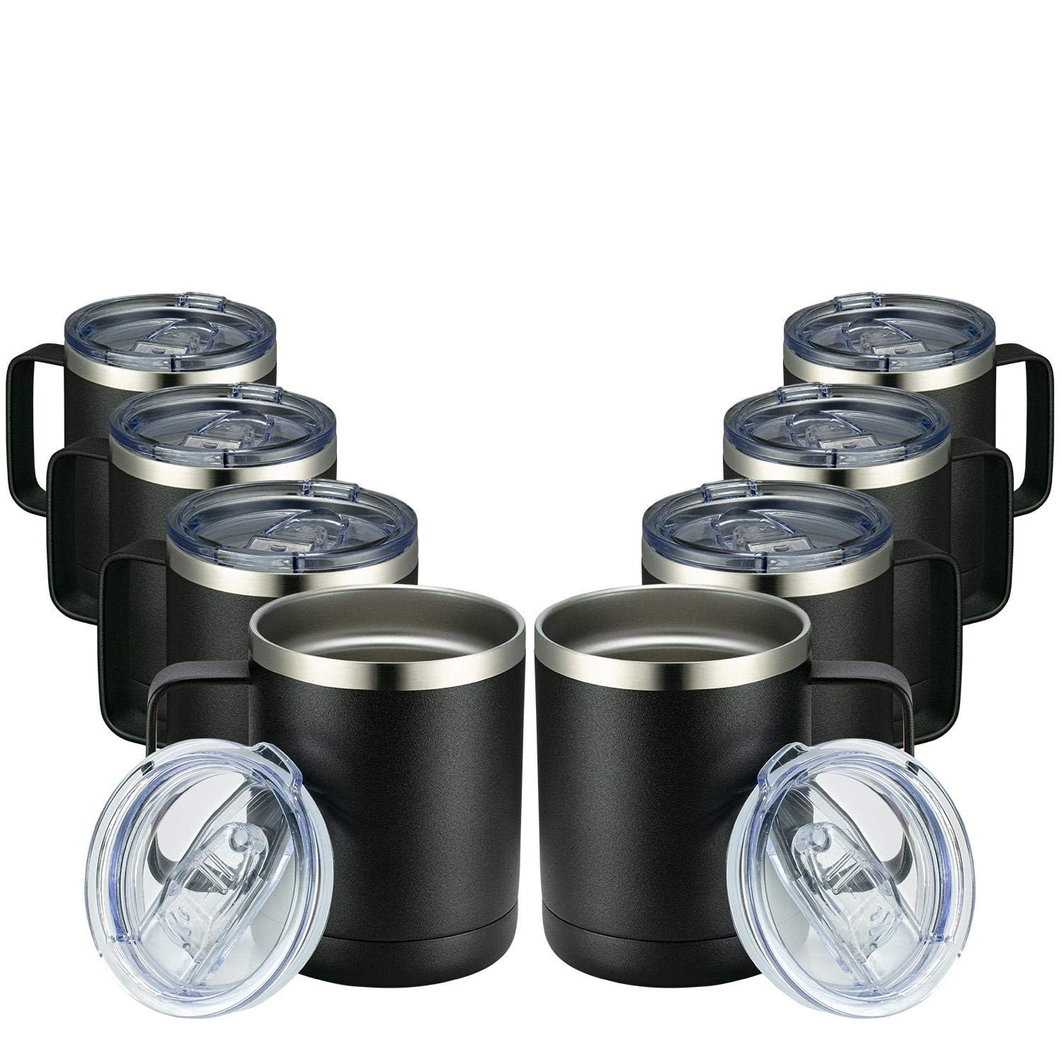 MEWAY taza termo de acero inoxidable con mango, mantiene el café caliente