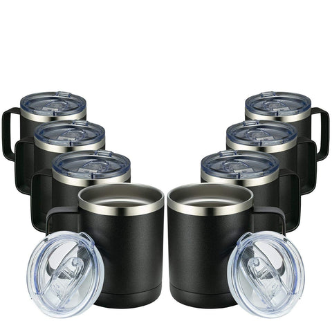 MEWAY taza termo de acero inoxidable con mango, mantiene el café caliente