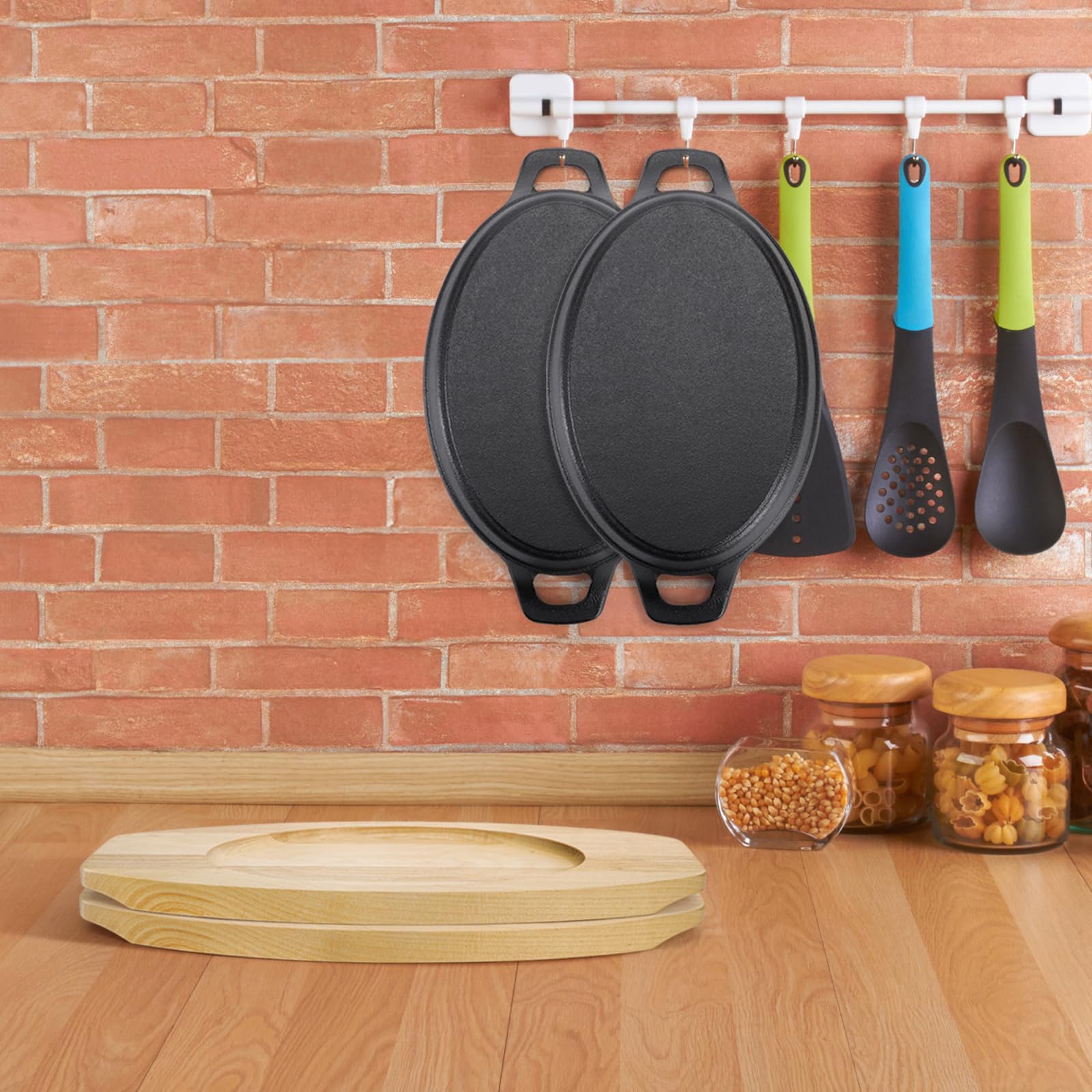 Fajitas cocinándose en placa Mezchi para servir al momento.