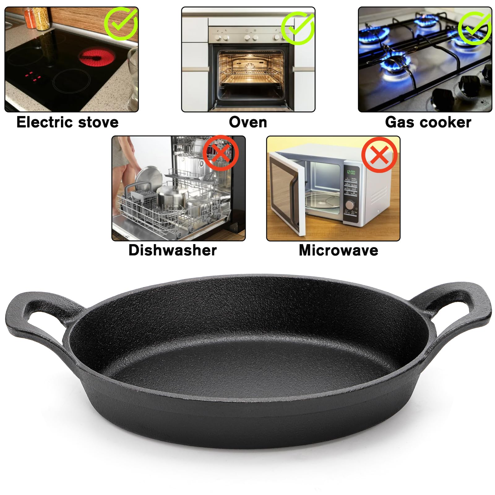 Sartenes Mezchi en uso en cocina para cocción uniforme en la placa.