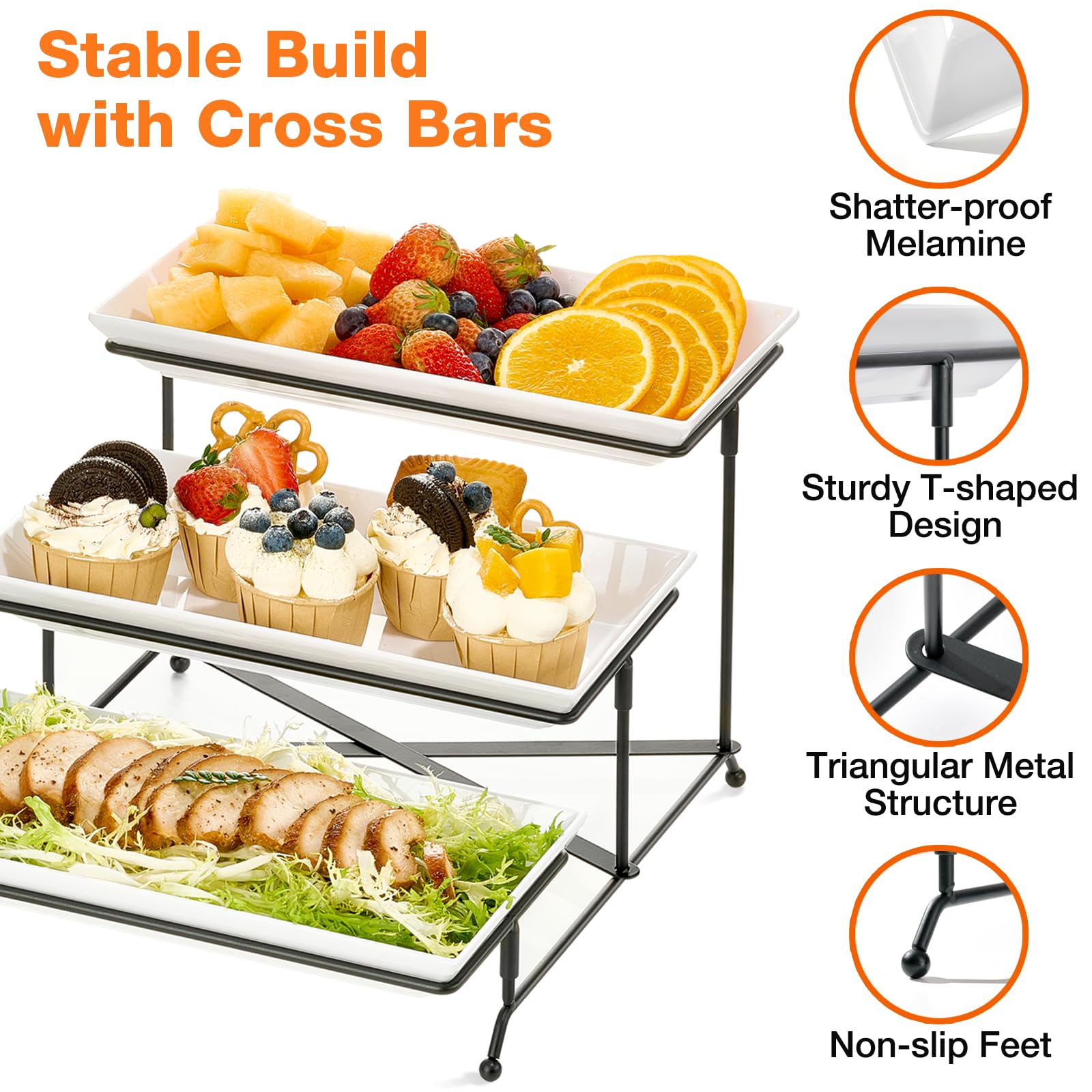 Mfacoy bandeja-servir-frutas aporta estilo limpio a la mesa.