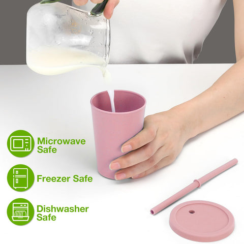 Copa de trigo Mfacoy para agua, leche y jugos, uso multipropósito.