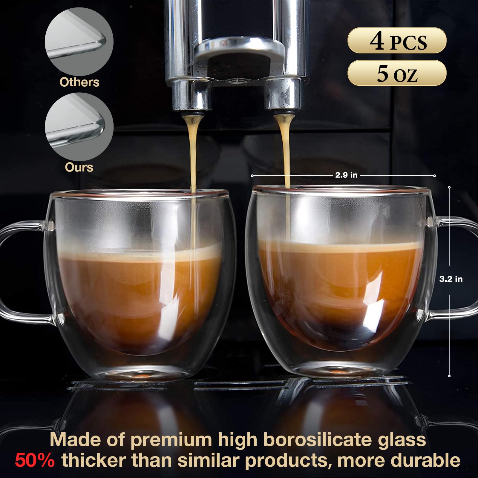 Vaso Mfacoy con doble pared mantiene la bebida estable sin condensacion.