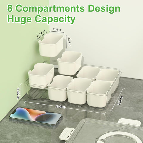 Mfacoy Snackle Box con manija plegable para llevar con facilidad.