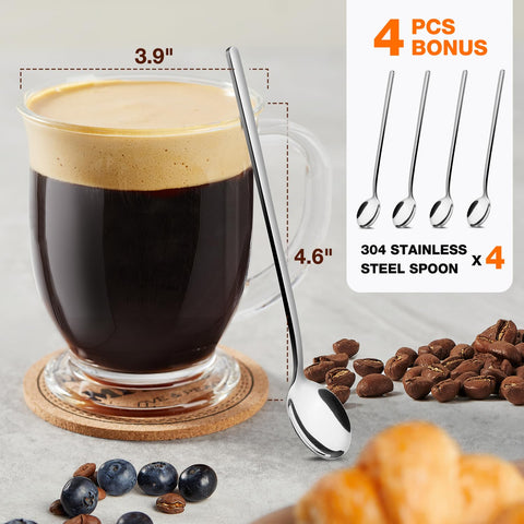 Taza Mfacoy con manija grande, agarre cómodo al beber café.
