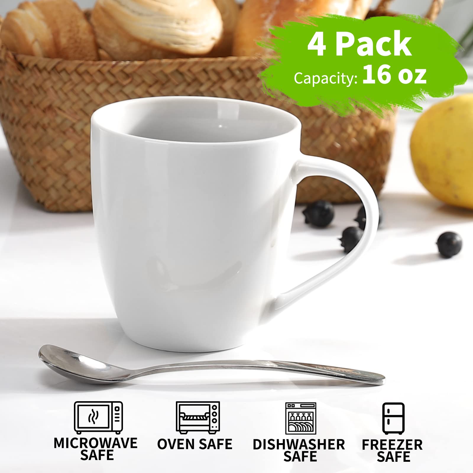 Taza Mfacoy apta para microondas para calentar bebidas rápidamente.
