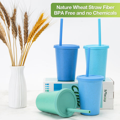 Conjunto de tazas irrompibles Mfacoy para niños, duraderas y fáciles de manejar.
