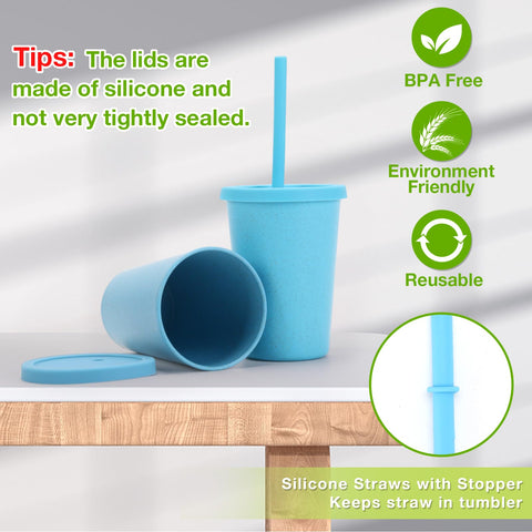 Tazas de trigo aptas para lavavajillas y microondas, limpieza rápida.