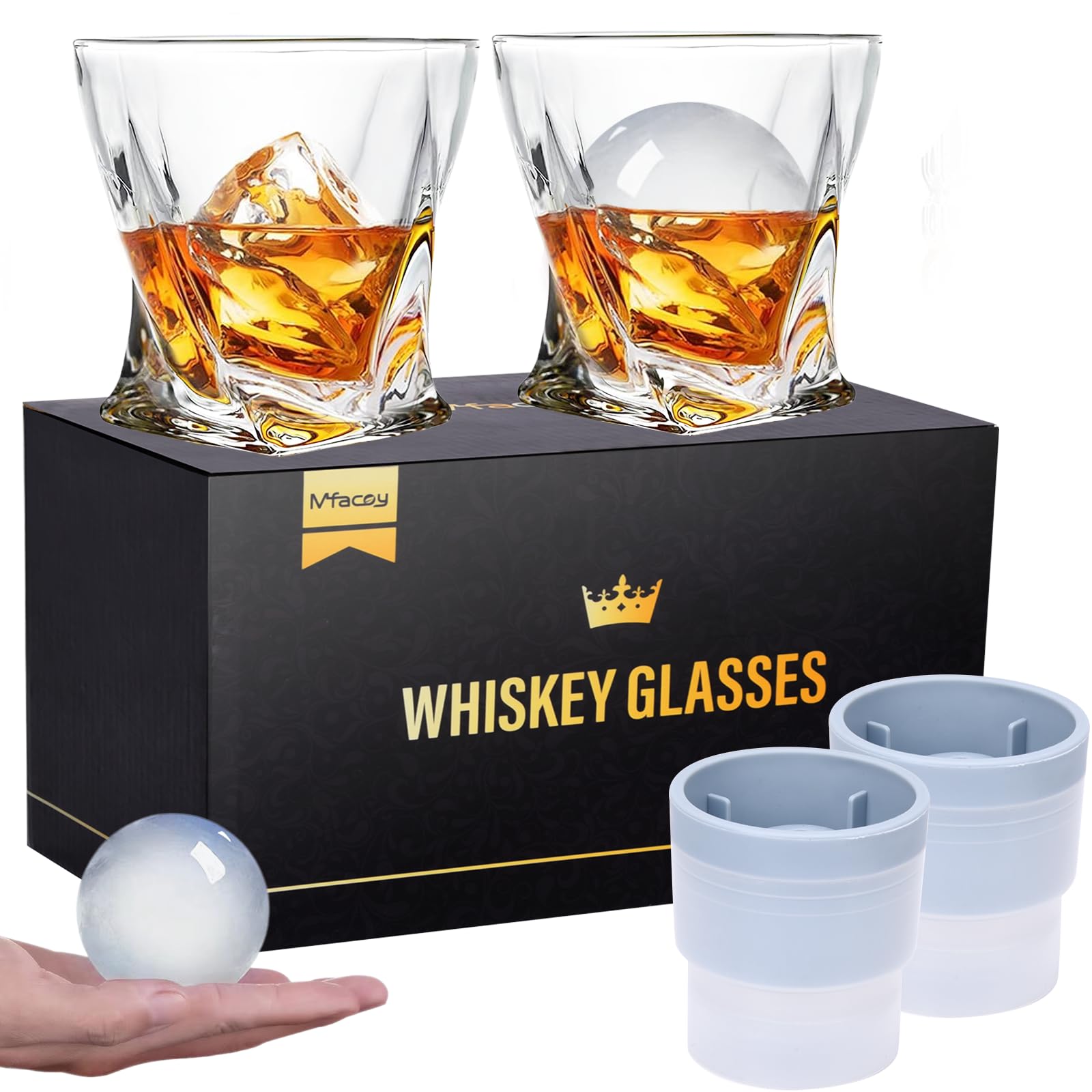 Vasos Mfacoy para whisky estilo antiguo, ideales para degustar en casa.