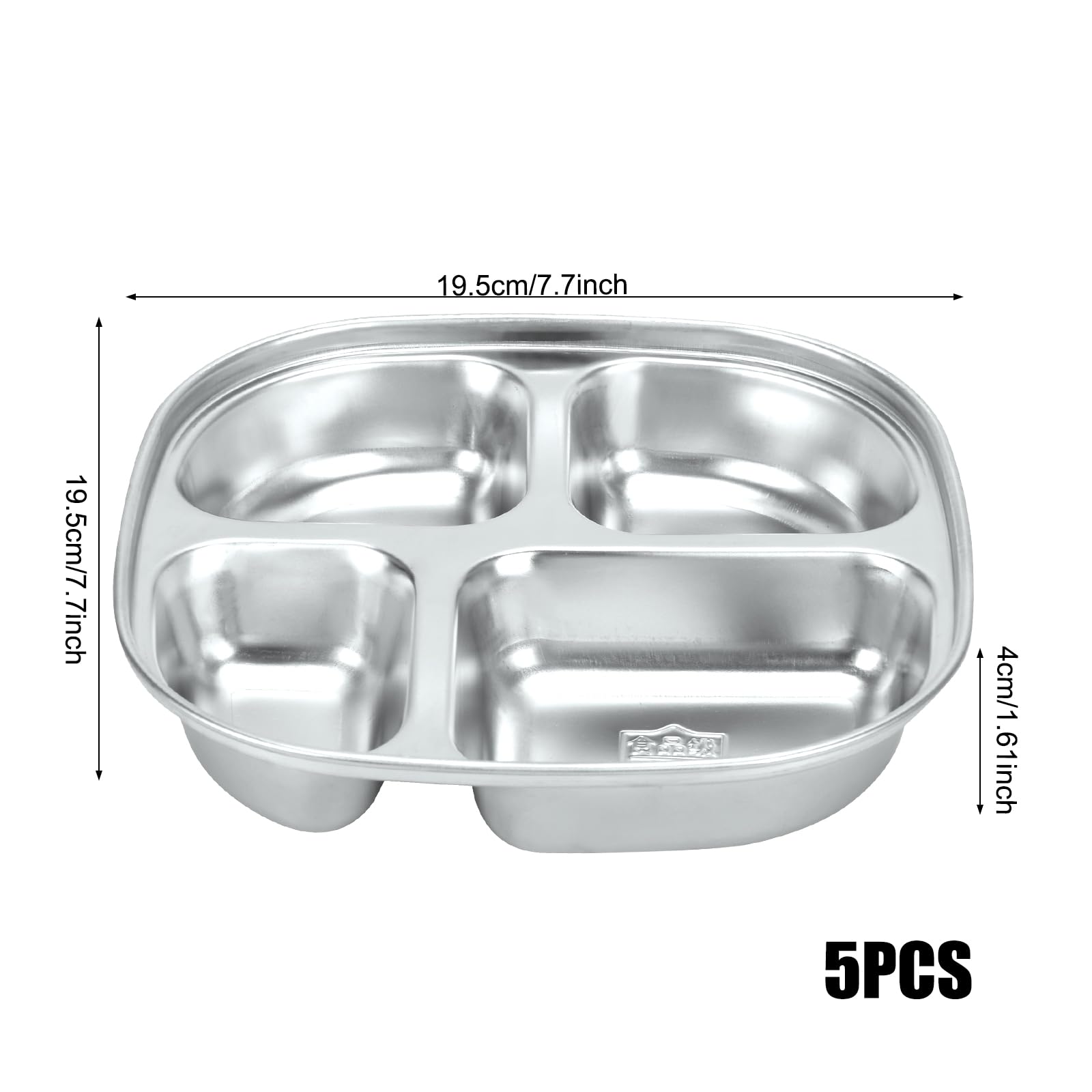 Plato dividido MFBJXC con 4 secciones para porciones balanceadas.
