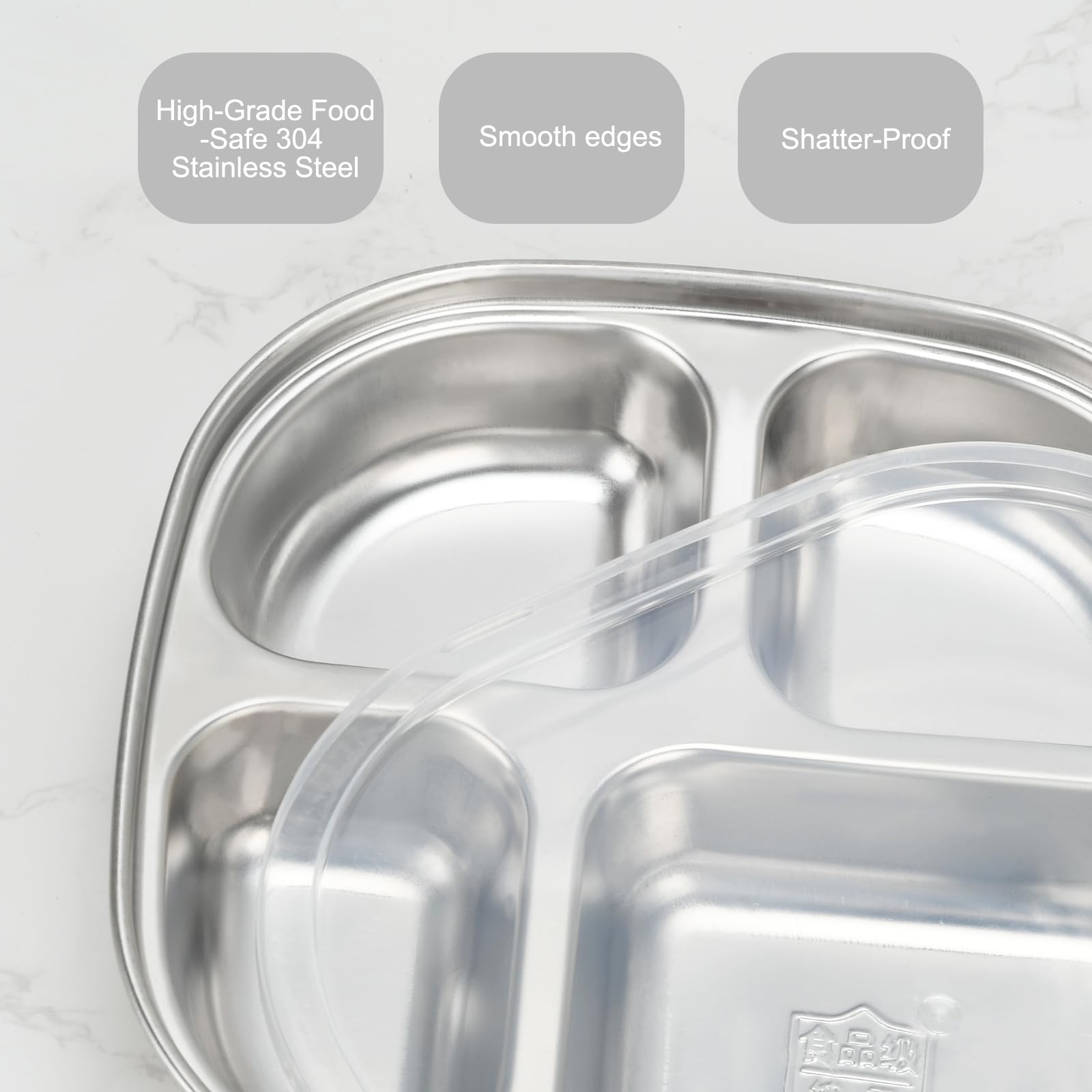 MFBJXC plato dividido apilable para ahorrar espacio en la cocina.