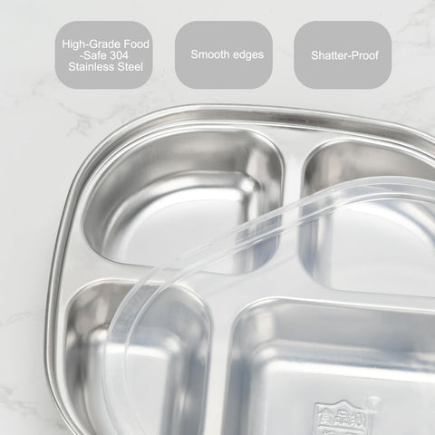 MFBJXC plato dividido apilable para ahorrar espacio en la cocina.