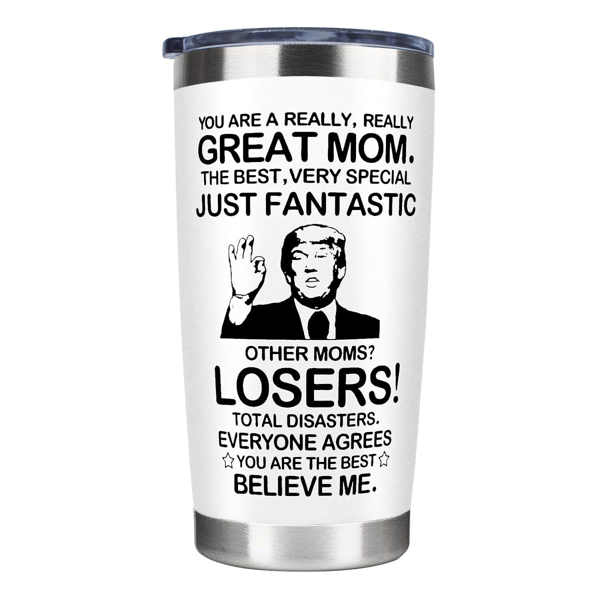 Taza termo MFGNEH de 20oz blanca, ideal para mantener bebidas frías o calientes.