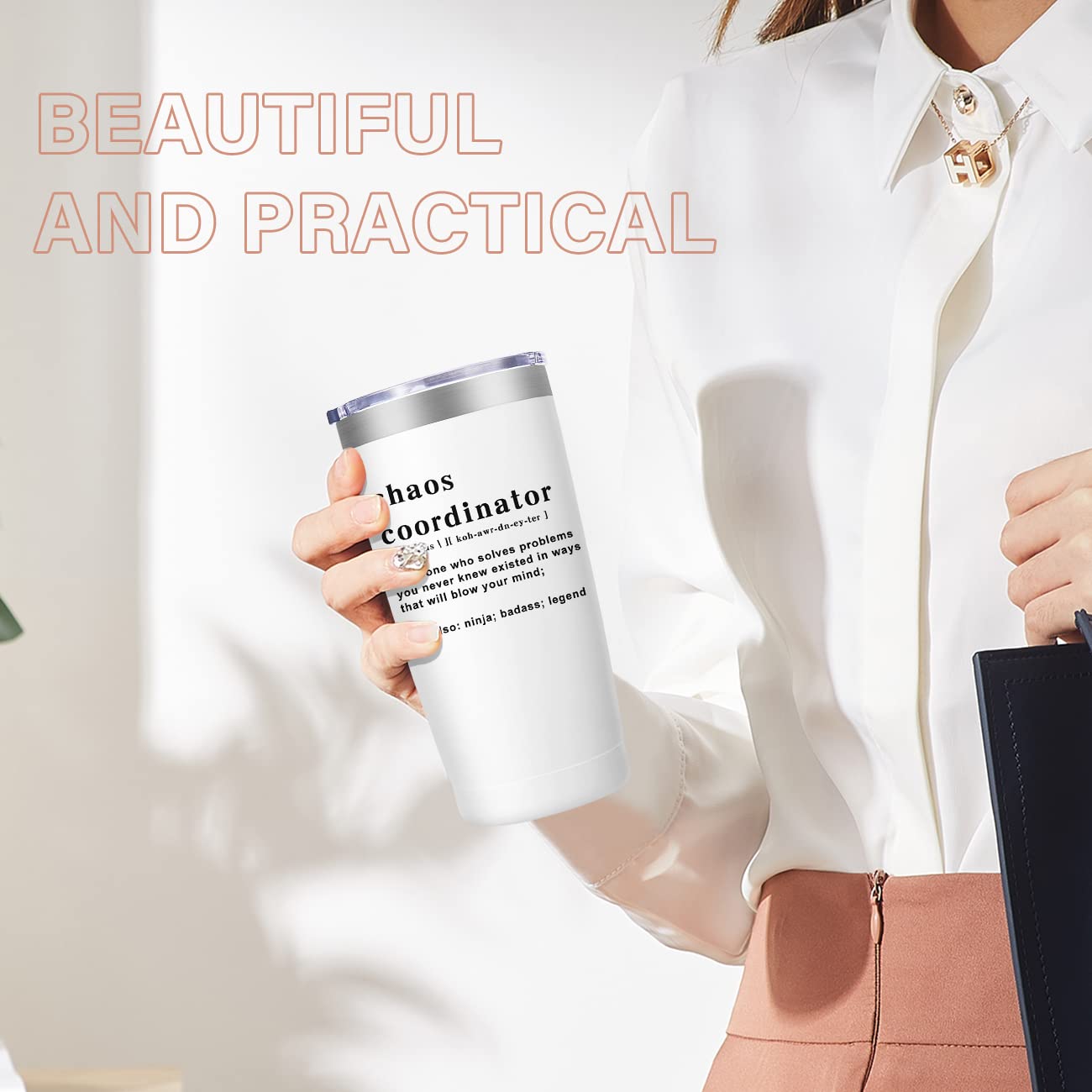Chaos Coordinator Tumbler con aislamiento doble mantiene bebidas frías o calientes por más tiempo