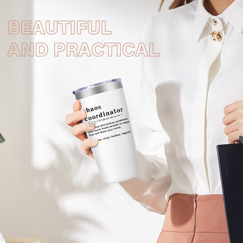 Chaos Coordinator Tumbler con aislamiento doble mantiene bebidas frías o calientes por más tiempo