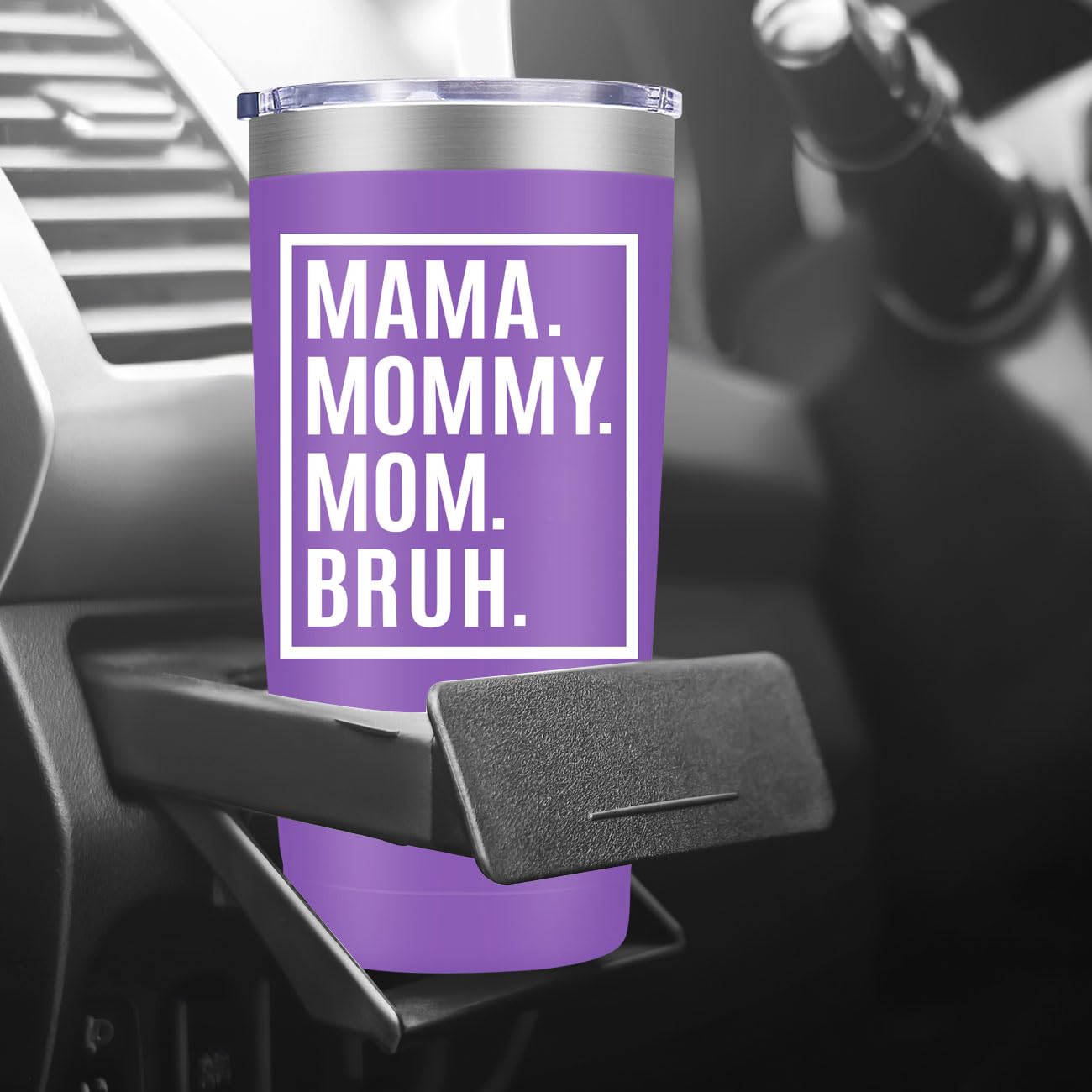 MFGNEH Ideal para viajes, tumbler de 20 onzas purpura cabe en portavasos.