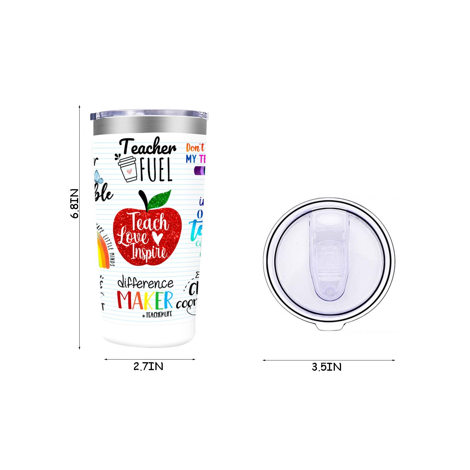 Taza MFGNEH 20oz en acero inoxidable, doble pared para bebidas frías o calientes