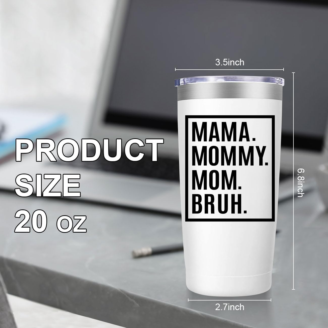 Vaso térmico MFGNEH con diseño ergonómico, cómodo de sostener durante desplazamientos.