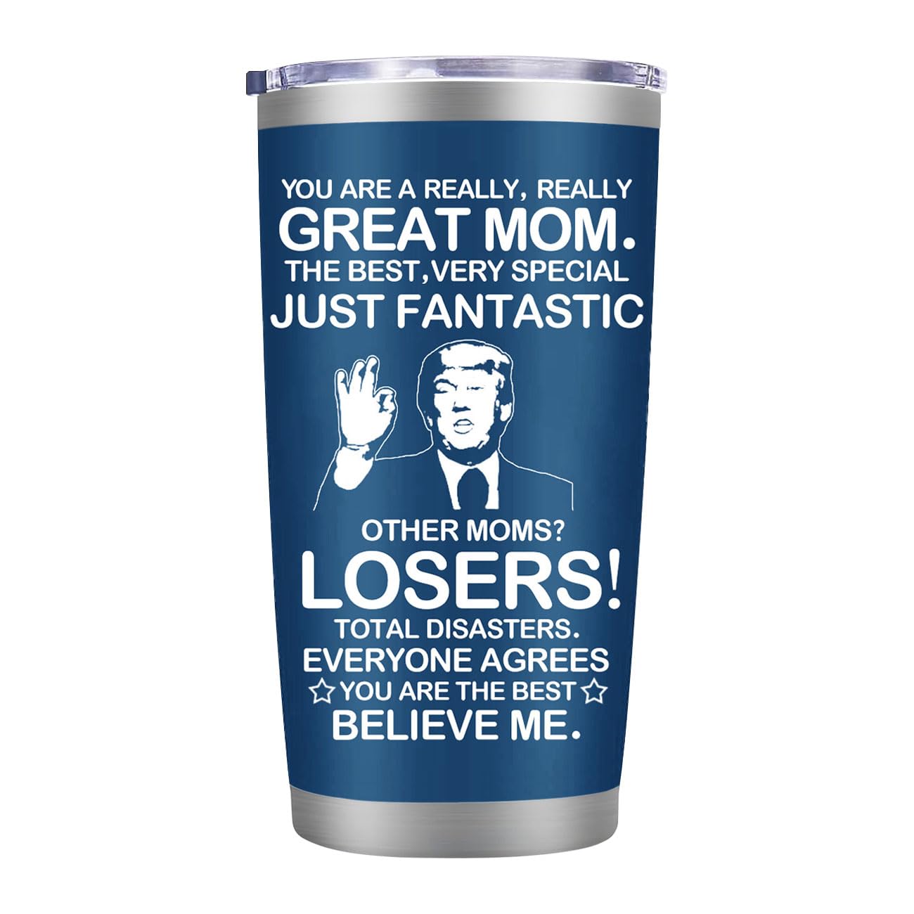 Taza térmica azul MFGNEH 20oz para bebidas frías o calientes.
