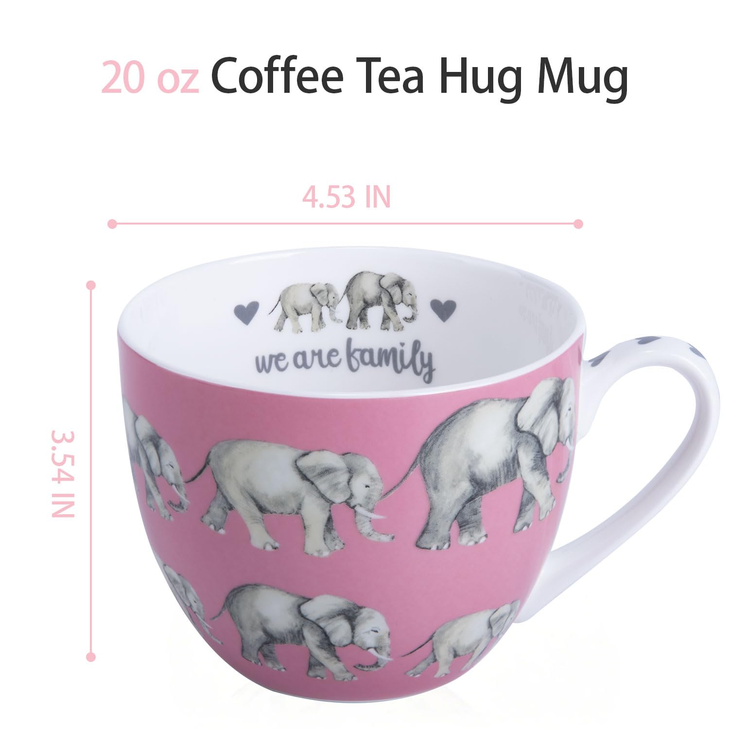 MFoffice taza-20-onzas-grande: ideal para bebidas calientes y postres.