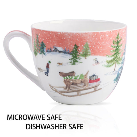 Taza MFoffice de forma abrazadora, ideal para sostener con las manos y sentir calor.