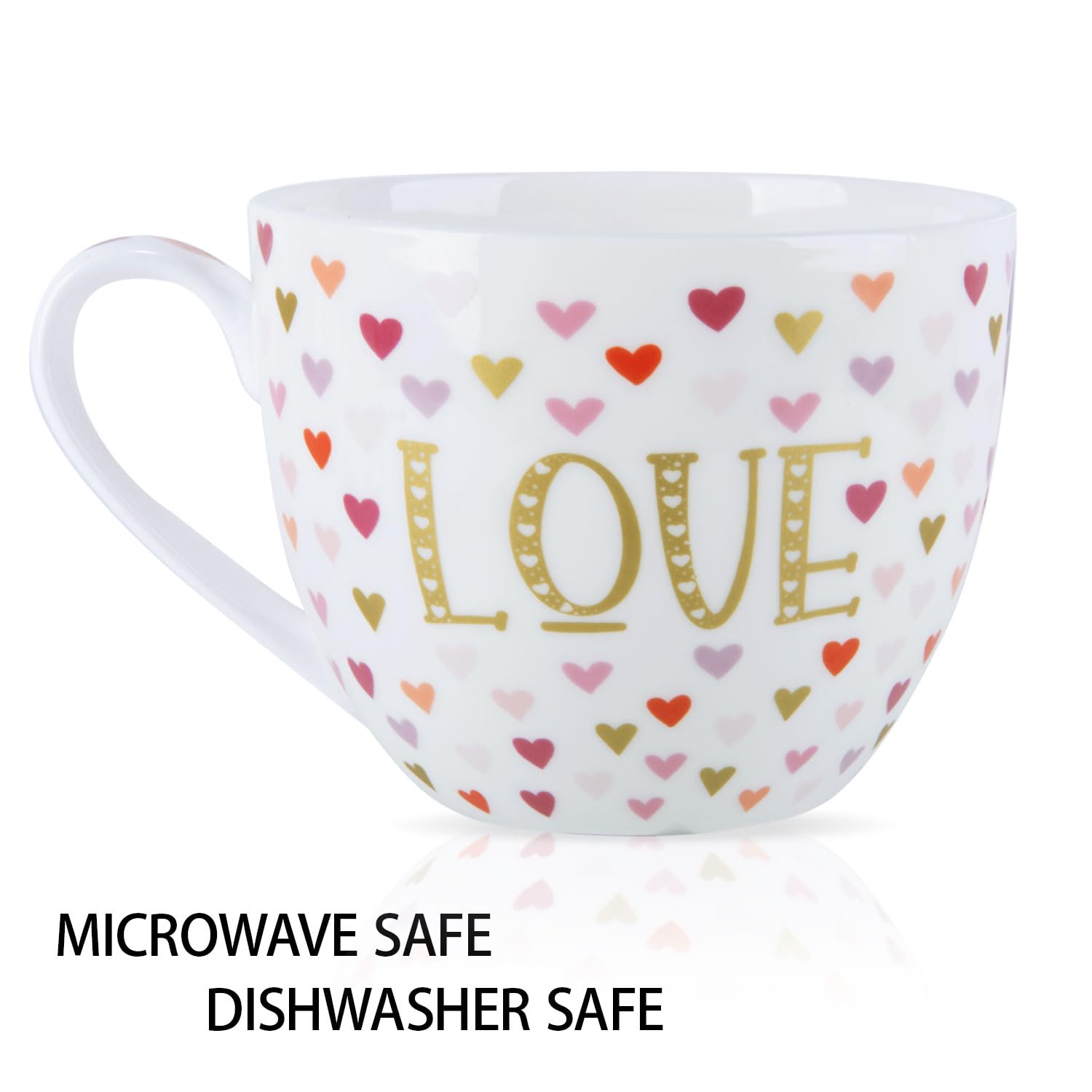Taza MFoffice Amor Corazón 20oz apta para microondas y lavavajillas