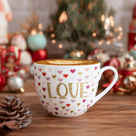 Taza MFoffice Amor Corazón 20oz, diseño en Inglaterra para artesanía premium