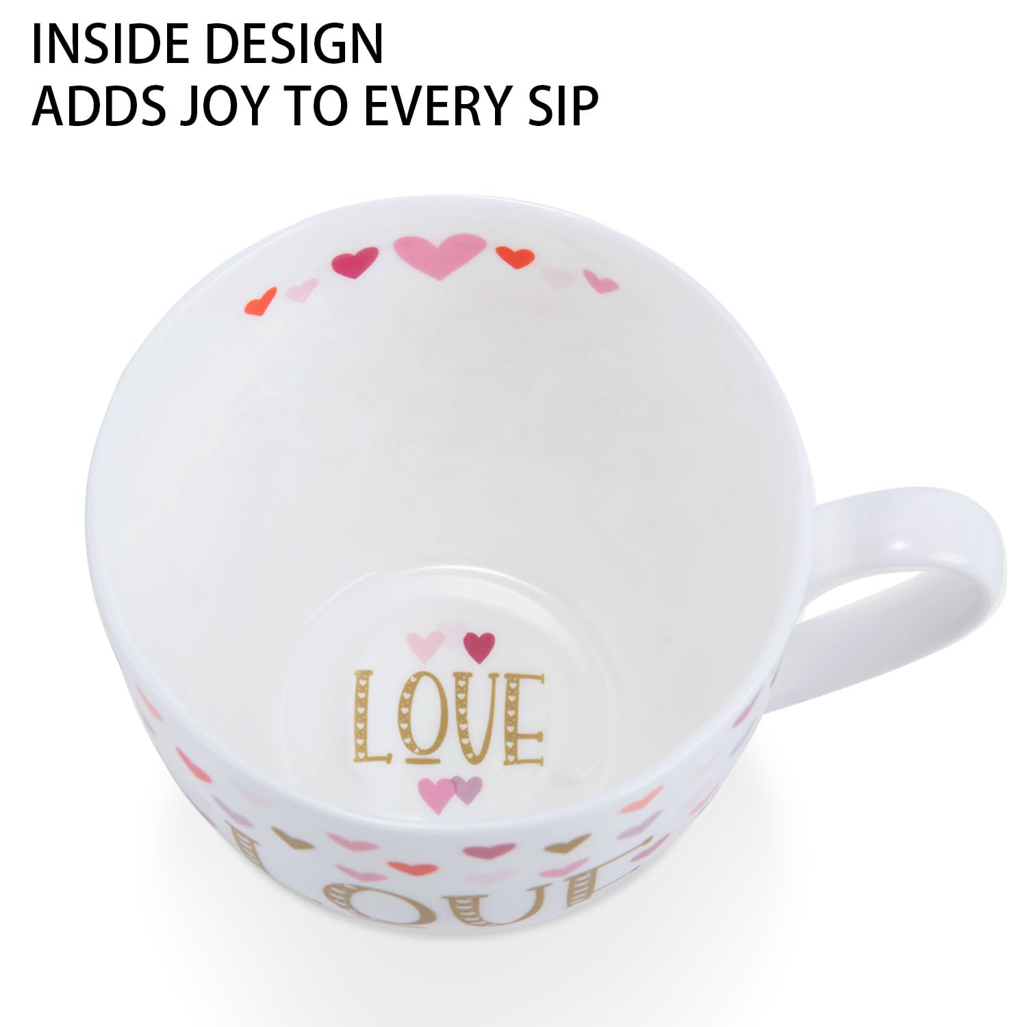 Taza MFoffice Amor Corazón 20oz, regalo ideal para ocasiones especiales