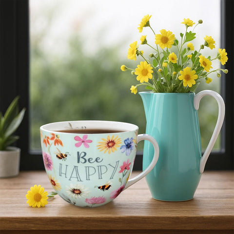 MFoffice Taza Apta Microondas-Lavavajillas para uso diario.