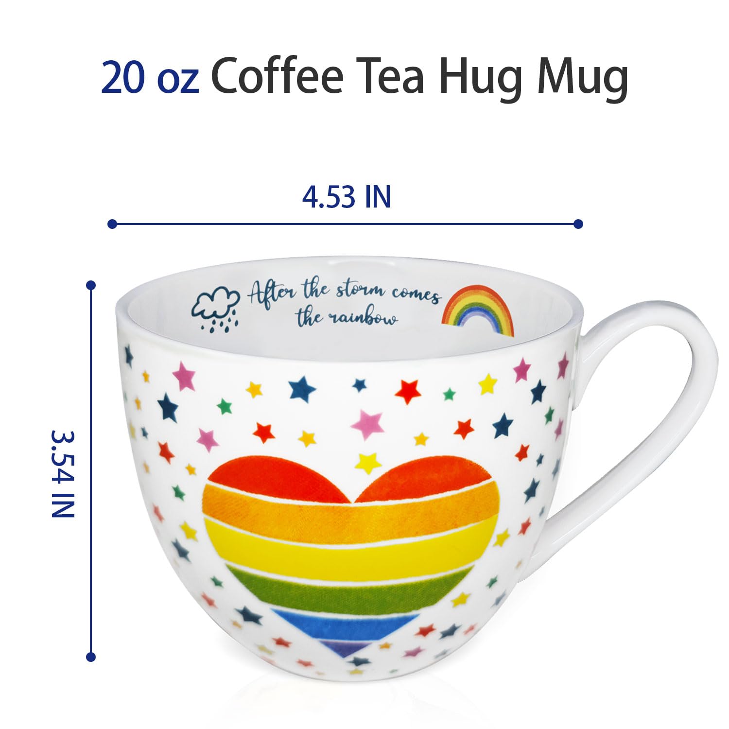 MFoffice china hueso, 20 onzas, elegante para té o chocolate.