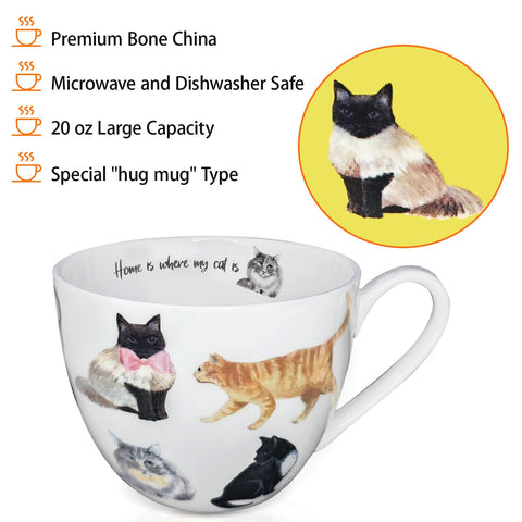 MFoffice taza porcelana ósea de 20oz, apta para microondas.