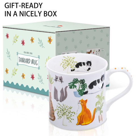 MFoffice taza regalo para amigas amantes de gatos, diseño encantador.