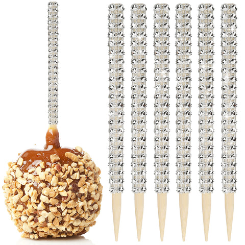 MGWOTH palitos para manzana caramelizada con brillo elegante en la mesa de postres.