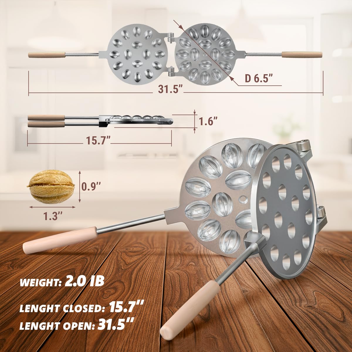 Oreshki de MHH cocinándose en sartén para textura dorada y uniforme.