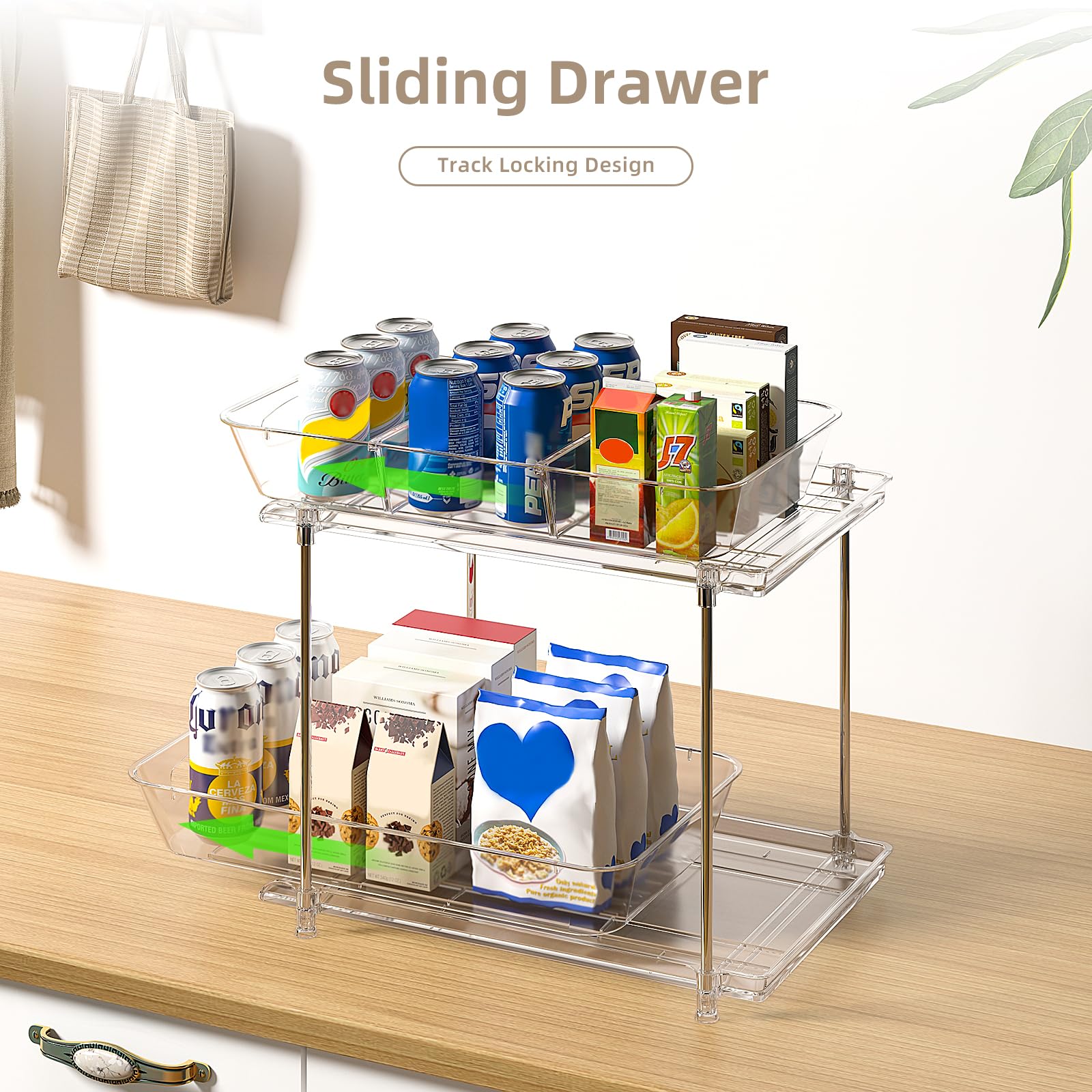 MHHA cajones deslizables en baño, diseño transparente para hallazgo rápido.