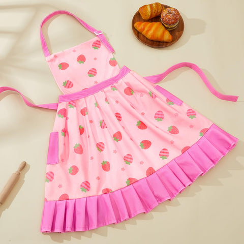 MHJY delantal infantil con falda plisada vintage para juegos de roles
