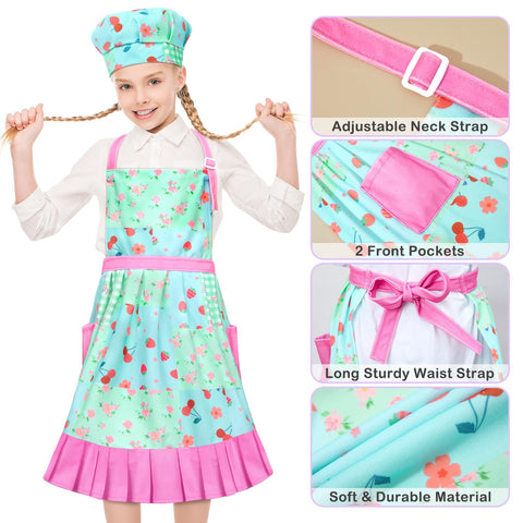 MHJY sombrero de chef para niña con estilo vintage, juegos culinarios