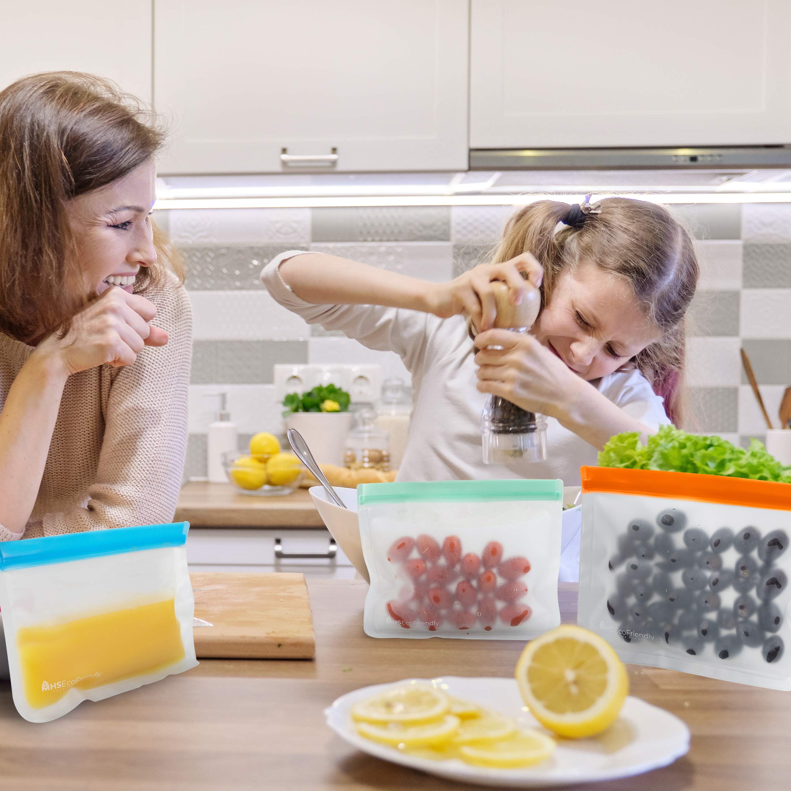 Bolsas MHSEcoFriendly para cocina por lotes y organización de comidas