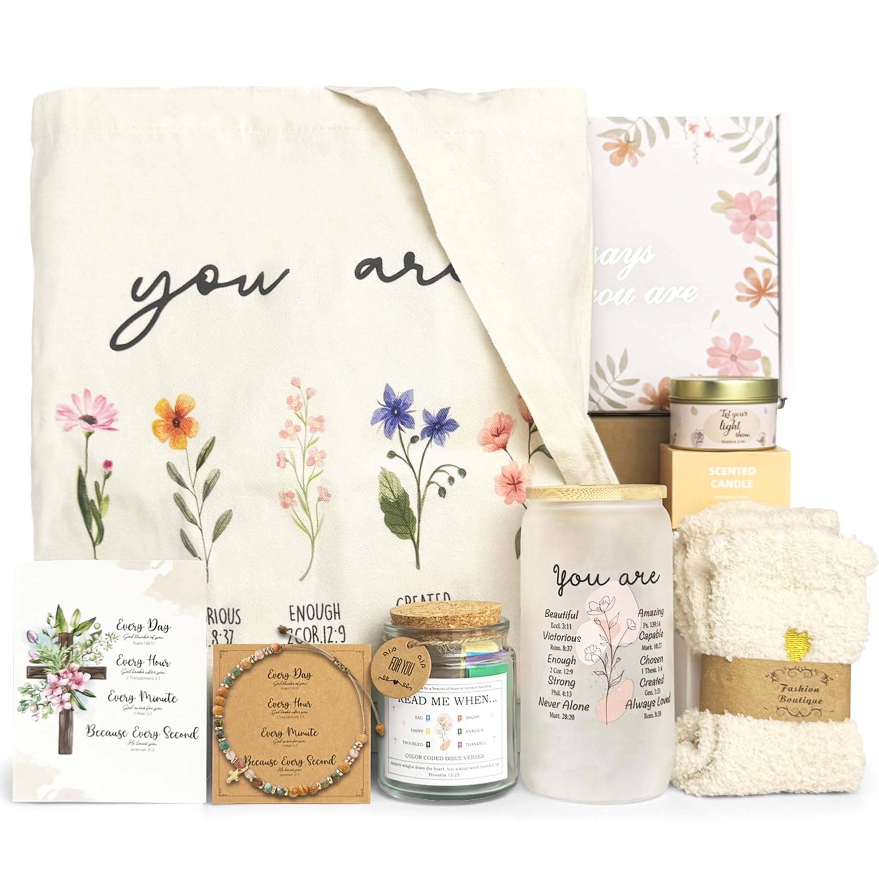 MHSMHL bolsa tote cristiana para uso diario con mensajes de fe.
