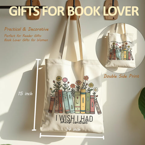 MHSMHL tote para libros, fácil de llevar todo lo necesario