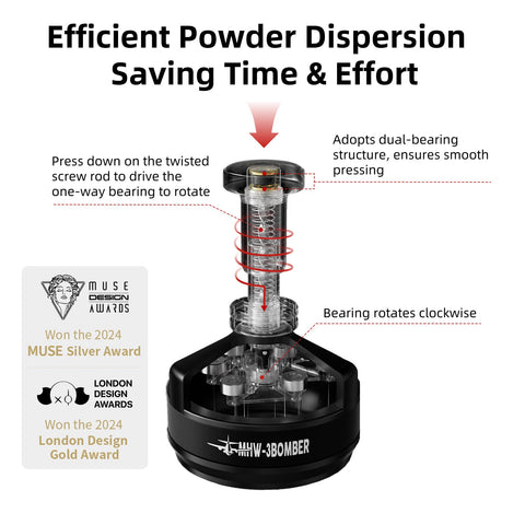 Base magnética estable en MHW-3BOMBER para fijación precisa