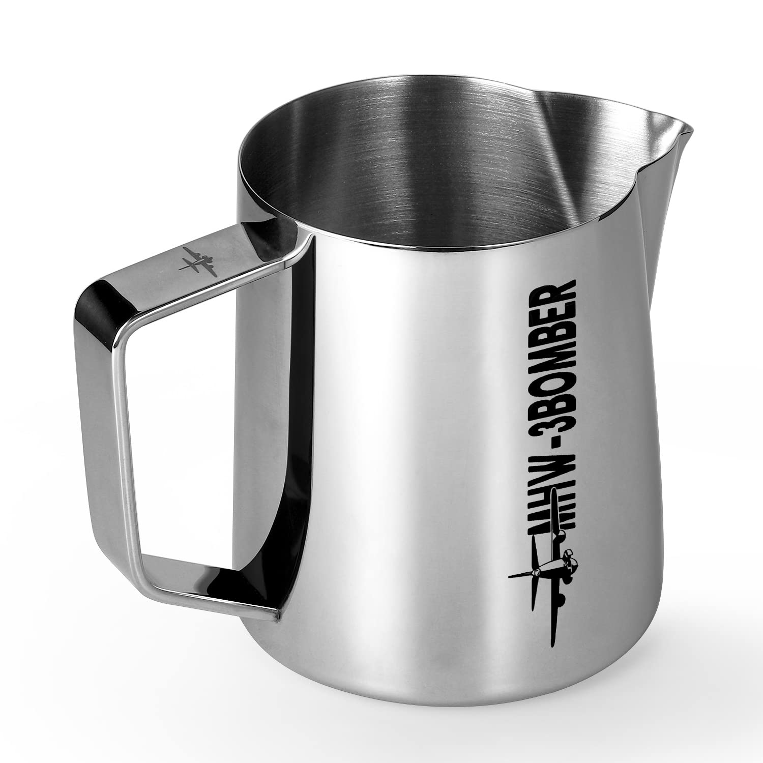 Jarra MHW-3BOMBER con pico cocodrilo para espumar leche con precisión.