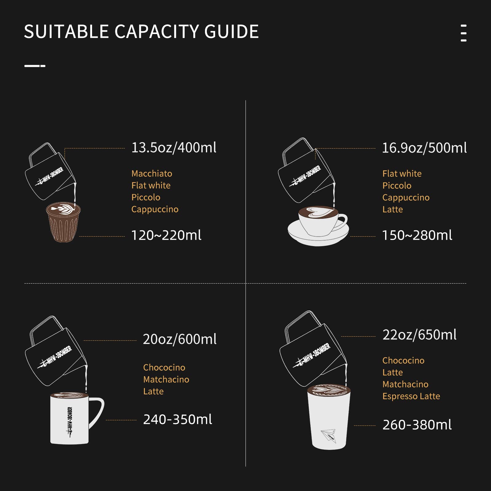 Jarra MHW-3BOMBER apta para baristas profesionales y aficionados.