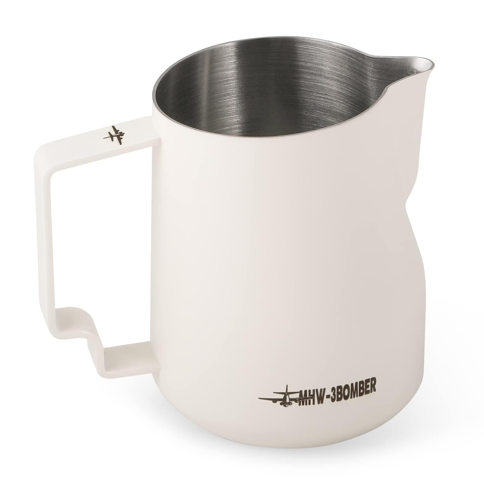 Jarra MHW-3BOMBER 450 ml para espumar leche con control y arte en leche
