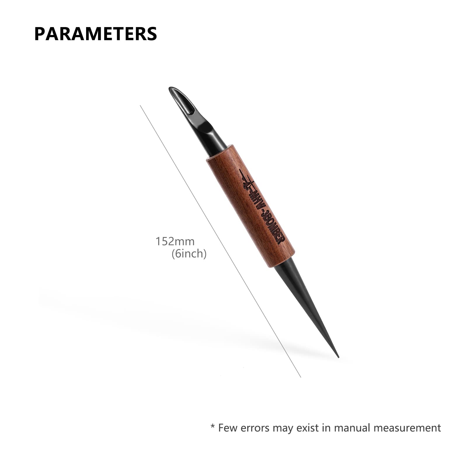 MHW-3BOMBER pluma para arte latte, detalle de la punta para trazos precisos