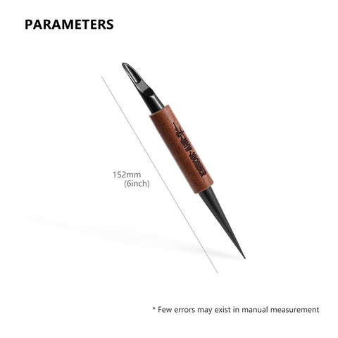MHW-3BOMBER pluma para arte latte, detalle de la punta para trazos precisos